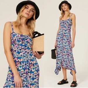 Paco Rabanne Blue Floral Dress in Size 38